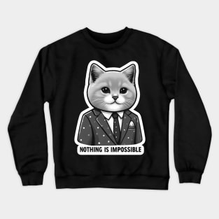 Nothing Is Impossible Cat Crewneck Sweatshirt